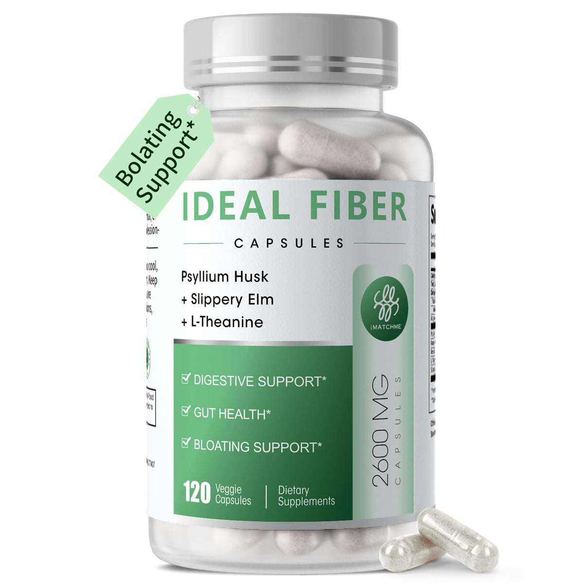 iMATCHME Dietary Fiber Supplement Capsules front view
