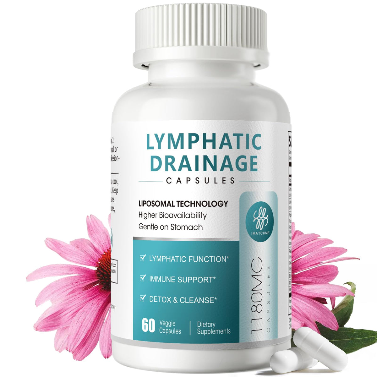 iMATCHME Echinacea Lymphatic Support Supplement front view