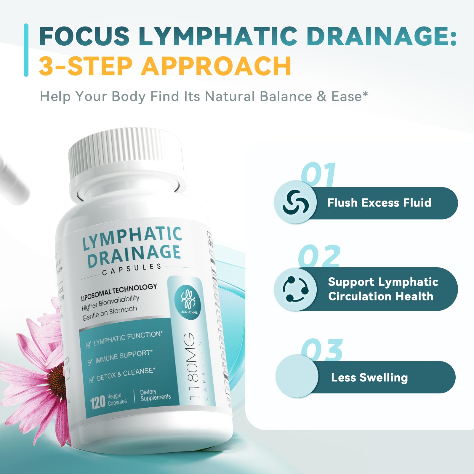 iMATCHME Echinacea Lymphatic Support Supplement lifestyle scene