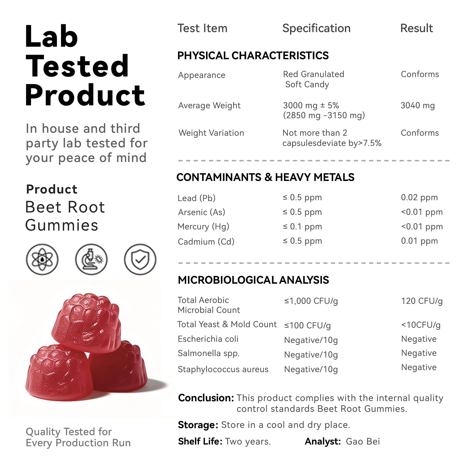 iMATCHME Grape Seed Extract Gummies in a hand for size reference