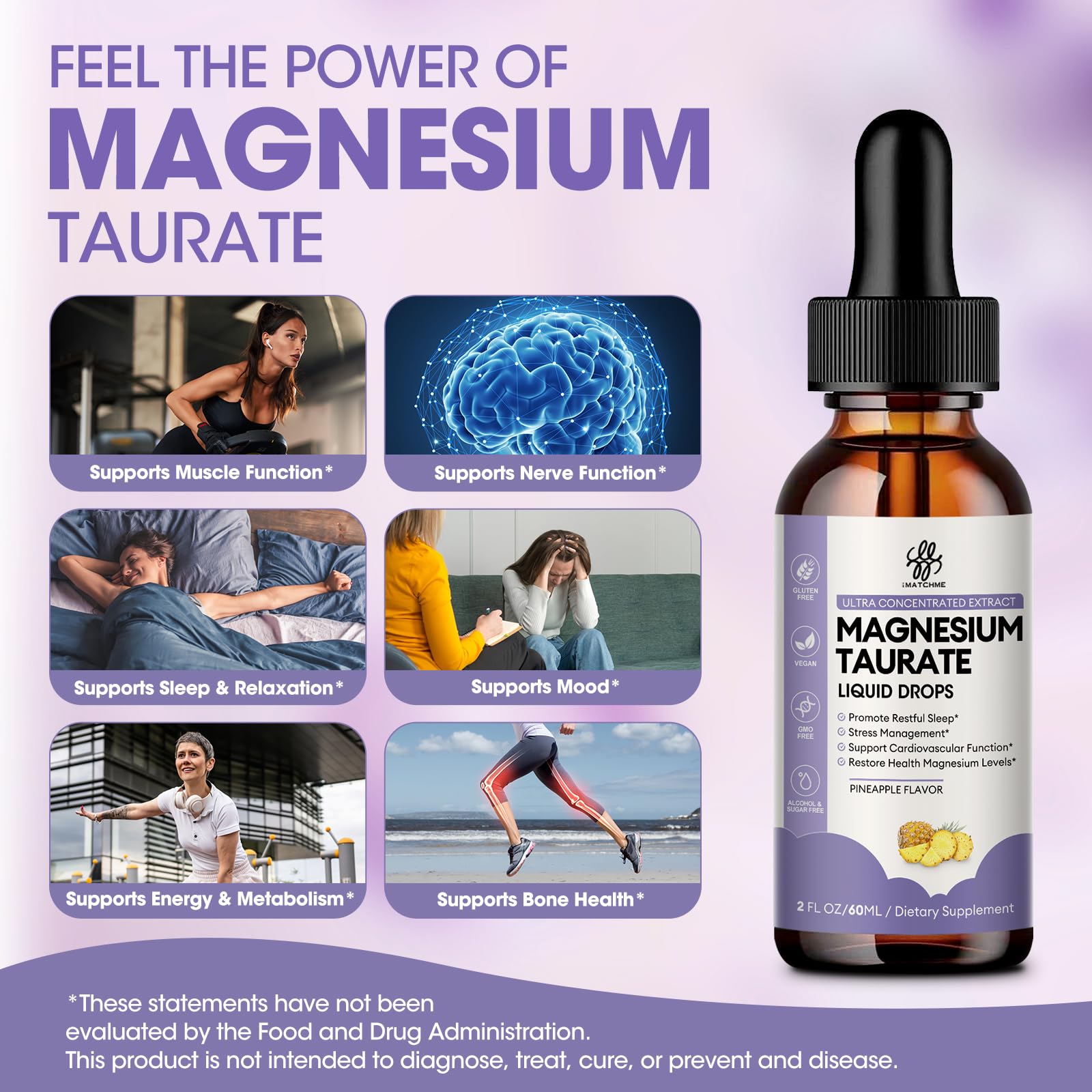 iMATCHME Liquid Magnesium Drops 30ml dosage instructions