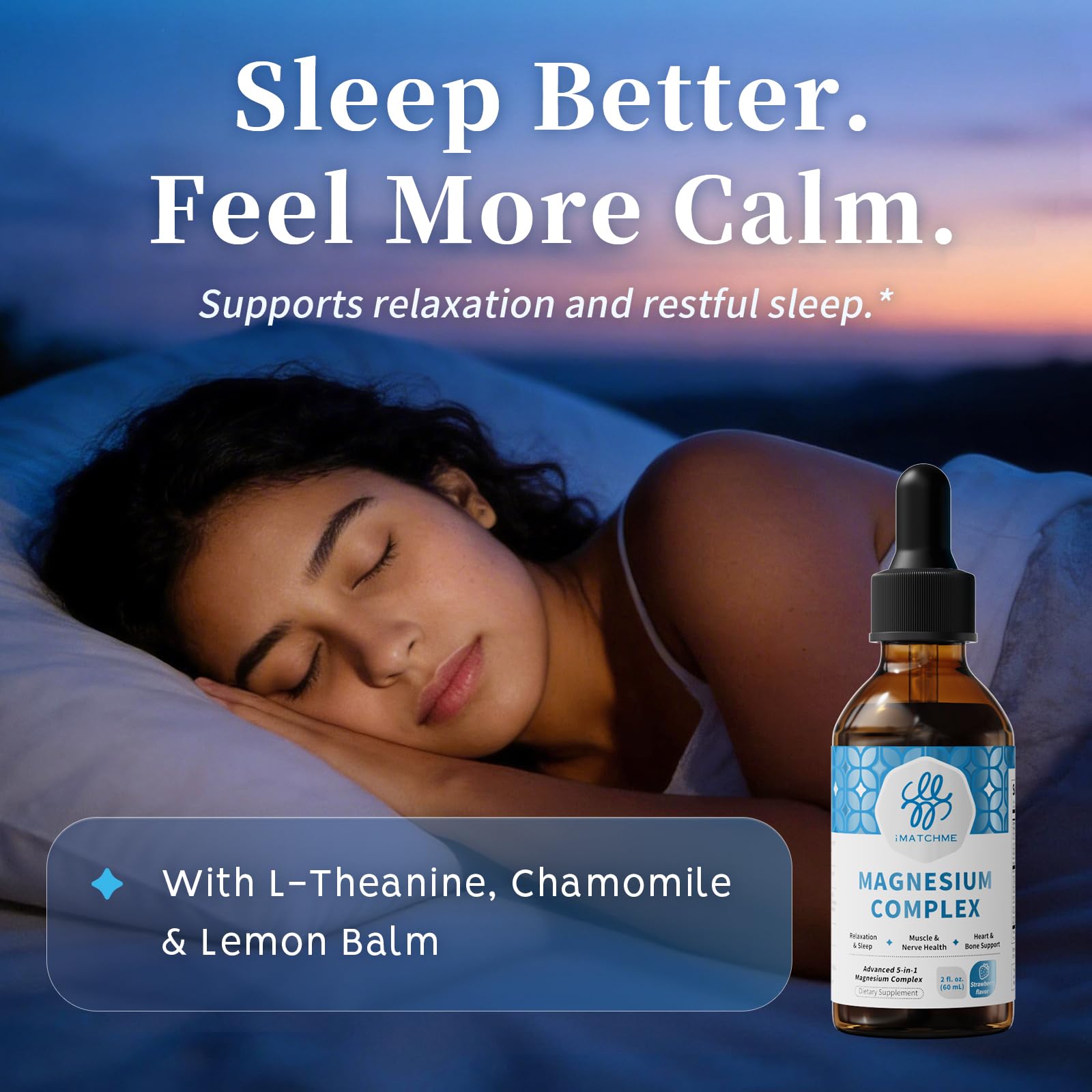 iMATCHME Magnesium Liquid Drops 150ml bottle with cap