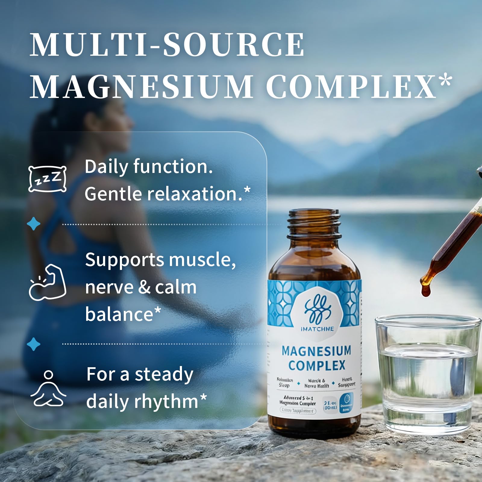 iMATCHME Magnesium Liquid Drops 150ml with measuring dropper