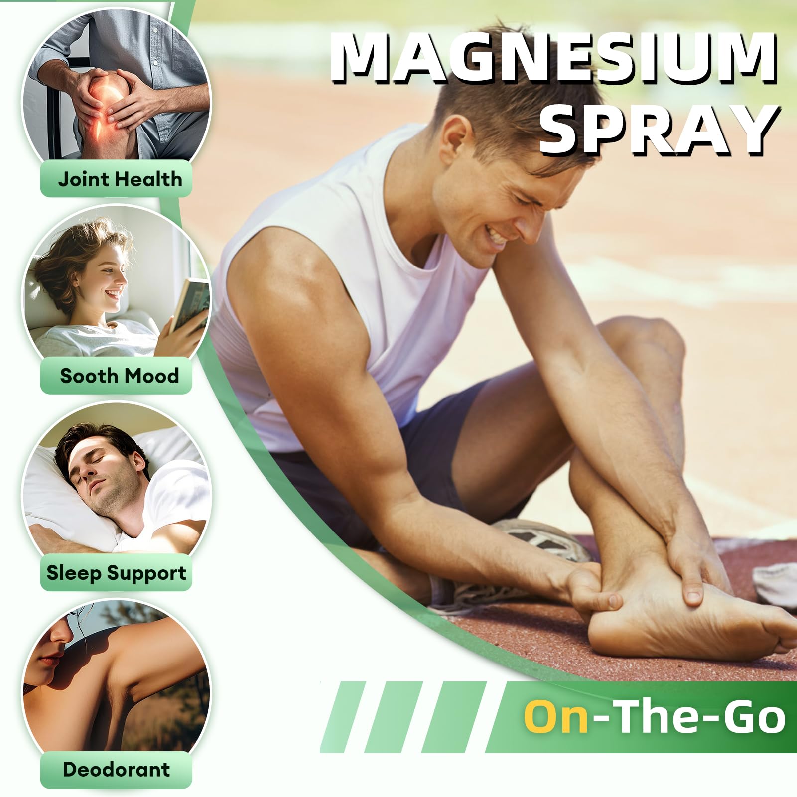 iMATCHME Magnesium Spray 200ml side view with spray nozzle