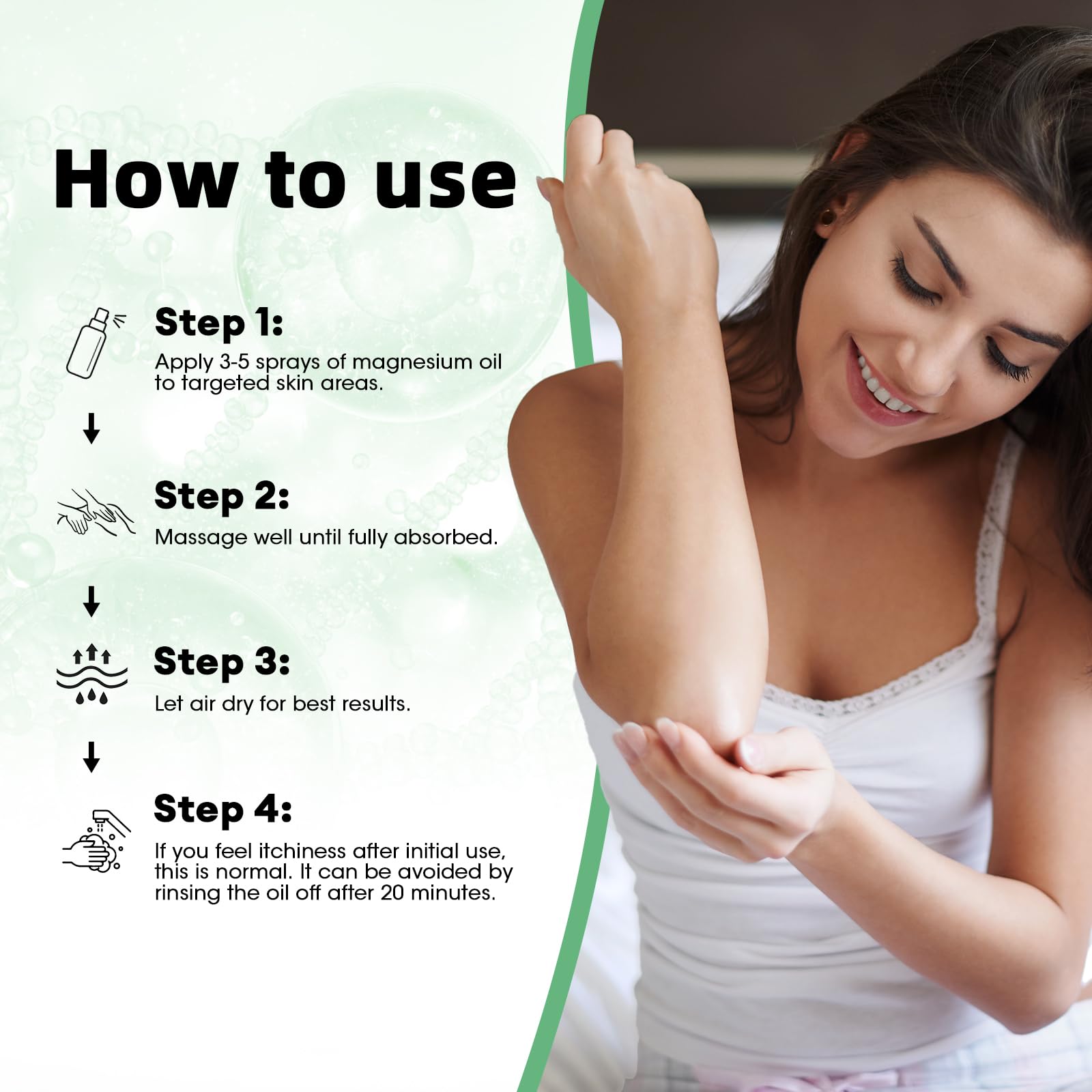 iMATCHME Magnesium Spray 200ml with Aloe Vera and Chamomile ingredients