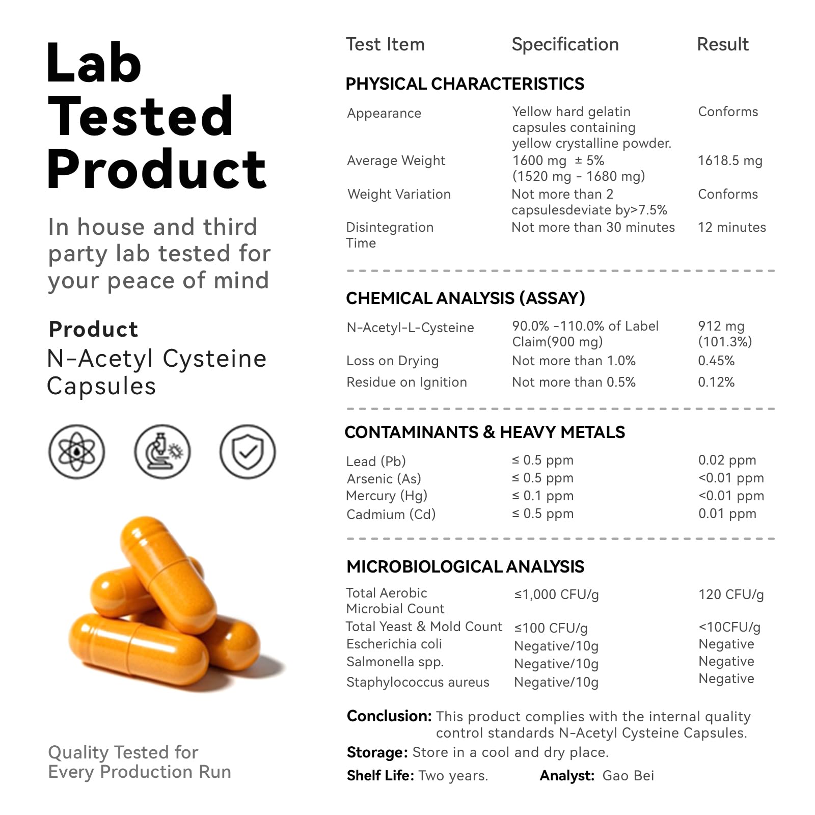 iMATCHME NAC 900mg Artichoke Capsules with ingredients