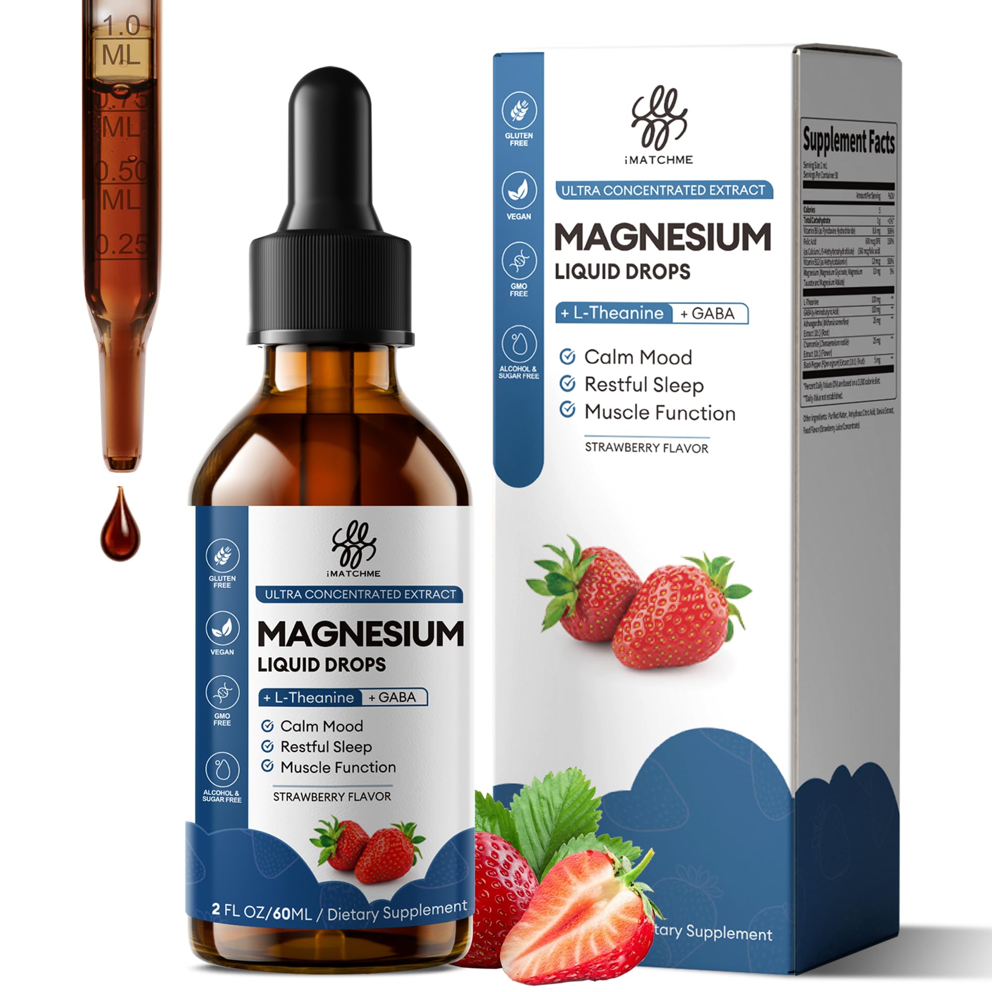 iMATCHME Sleep Supplement 6-in-1 Calm Blend bottle front view