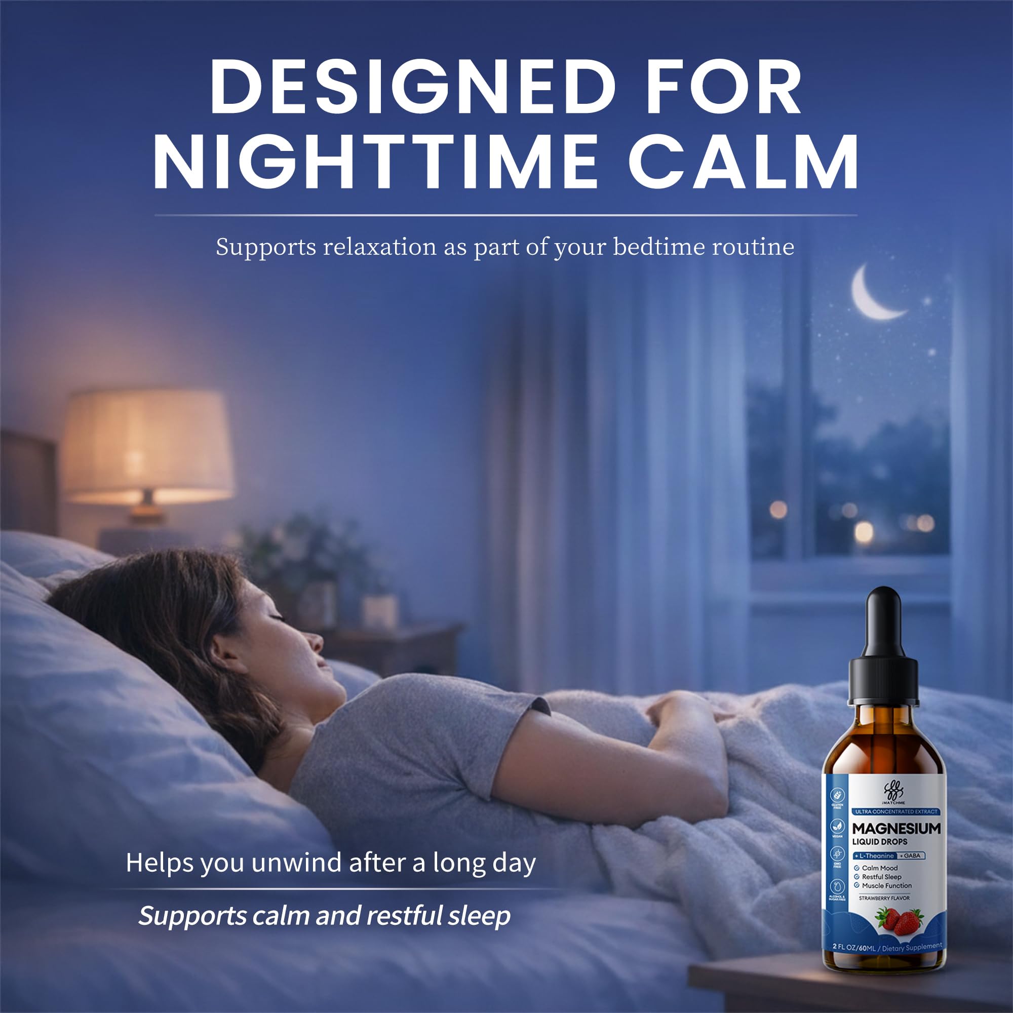 iMATCHME Sleep Supplement liquid format with strawberry flavour