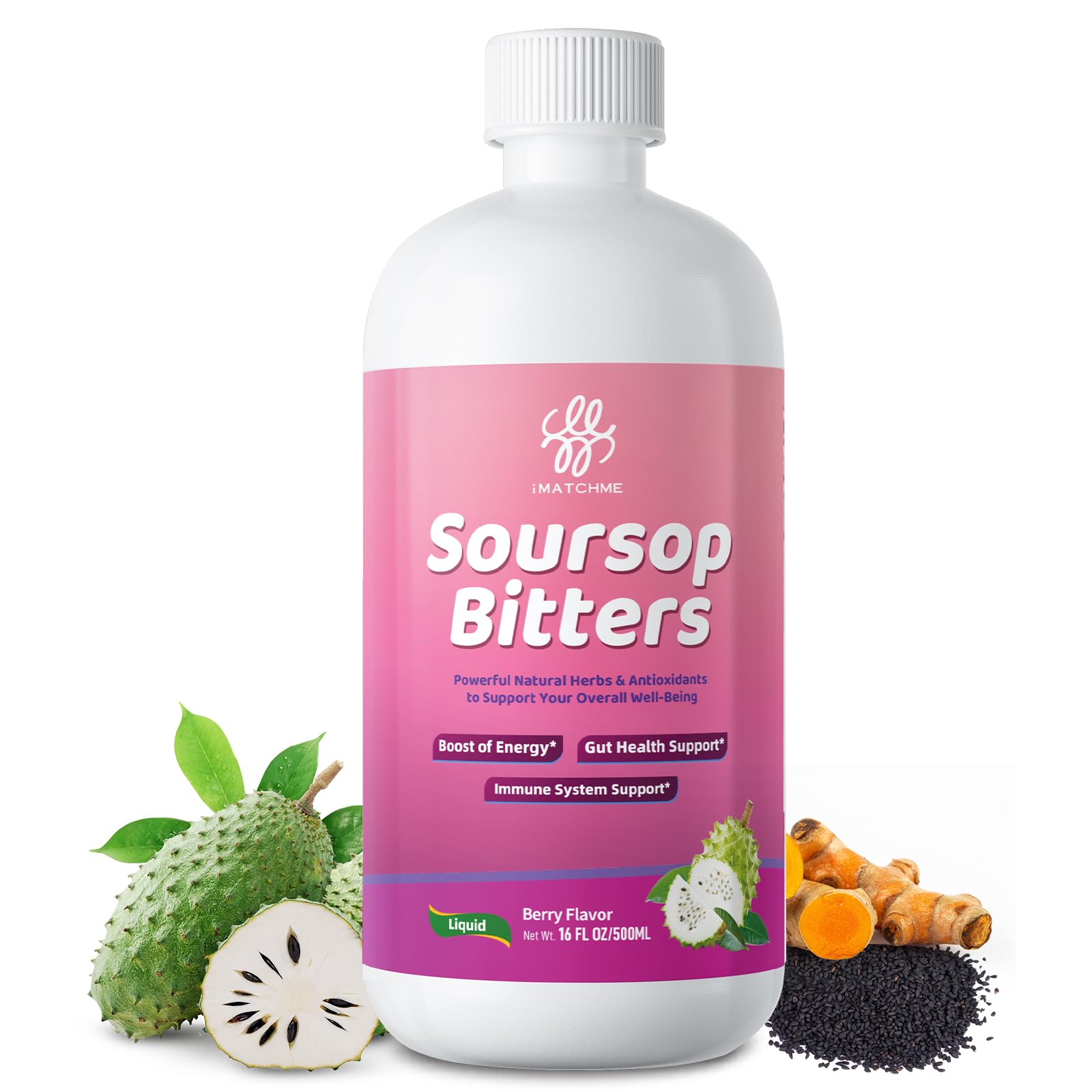 iMATCHME Soursop Bitters Liquid 500g front view