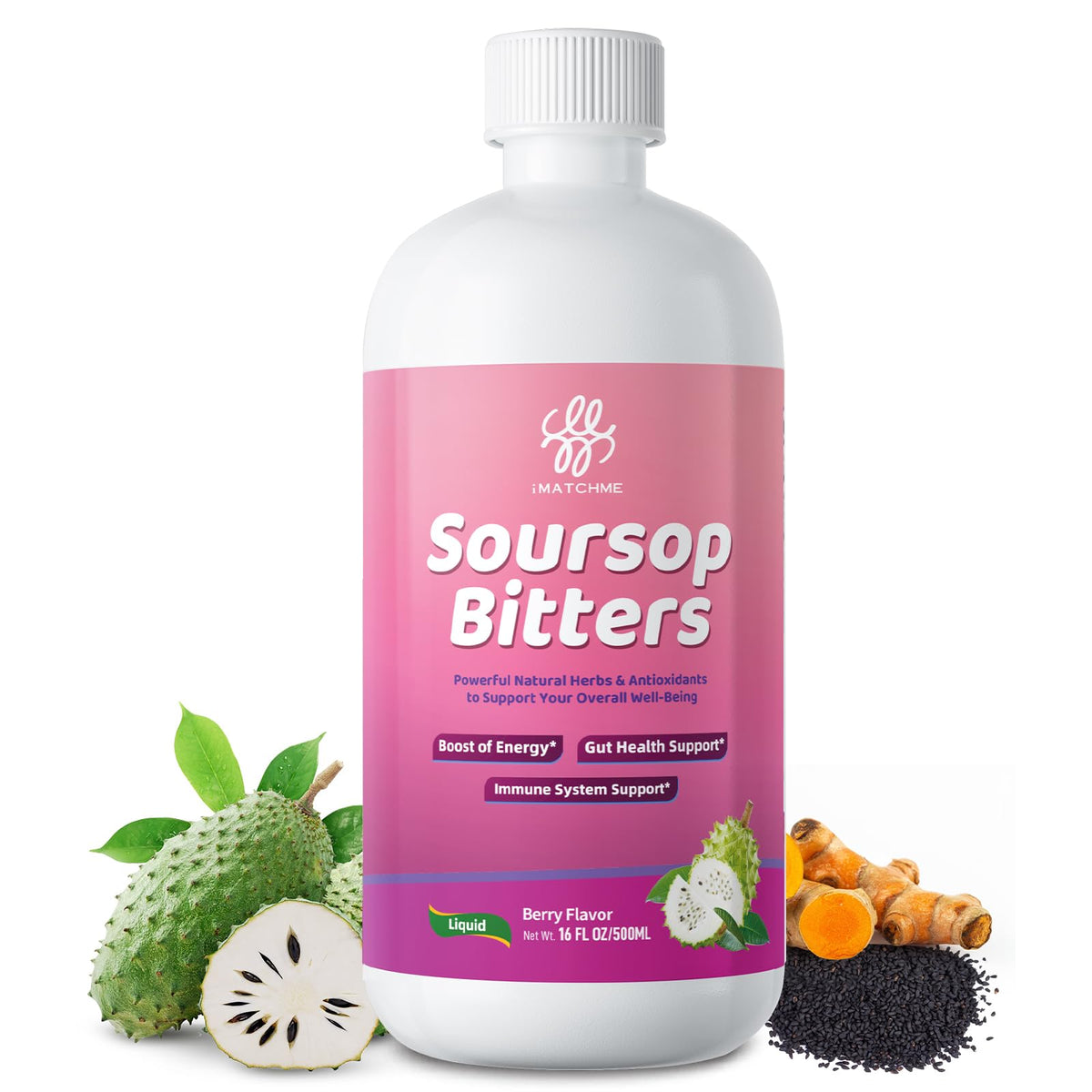 iMATCHME Soursop Bitters Liquid 500g front view