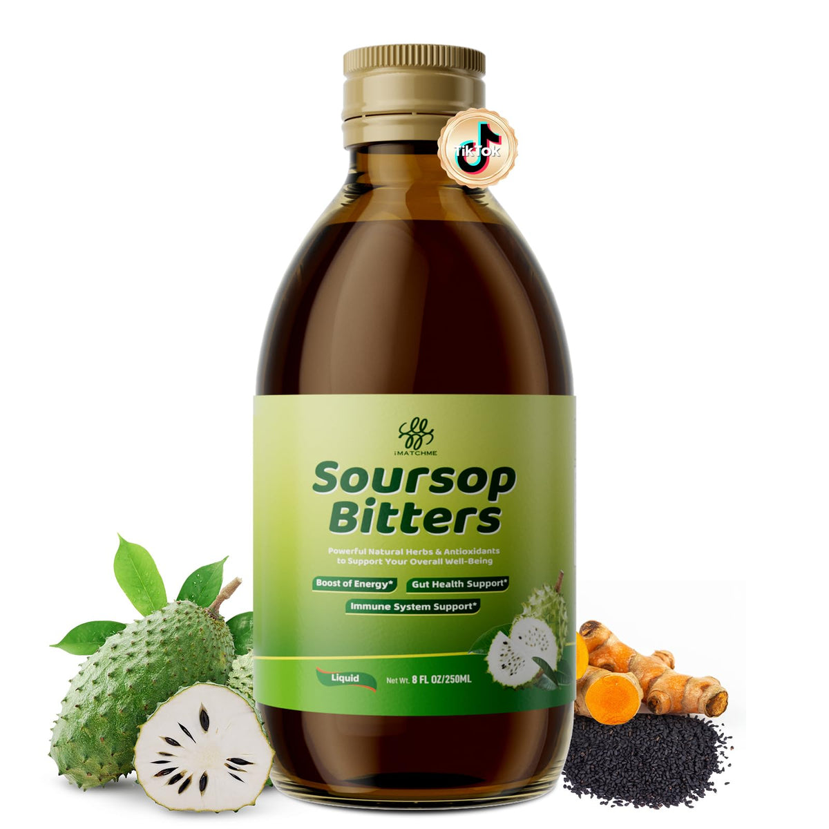 iMATCHME Soursop Bitters Liquid 500ml front view