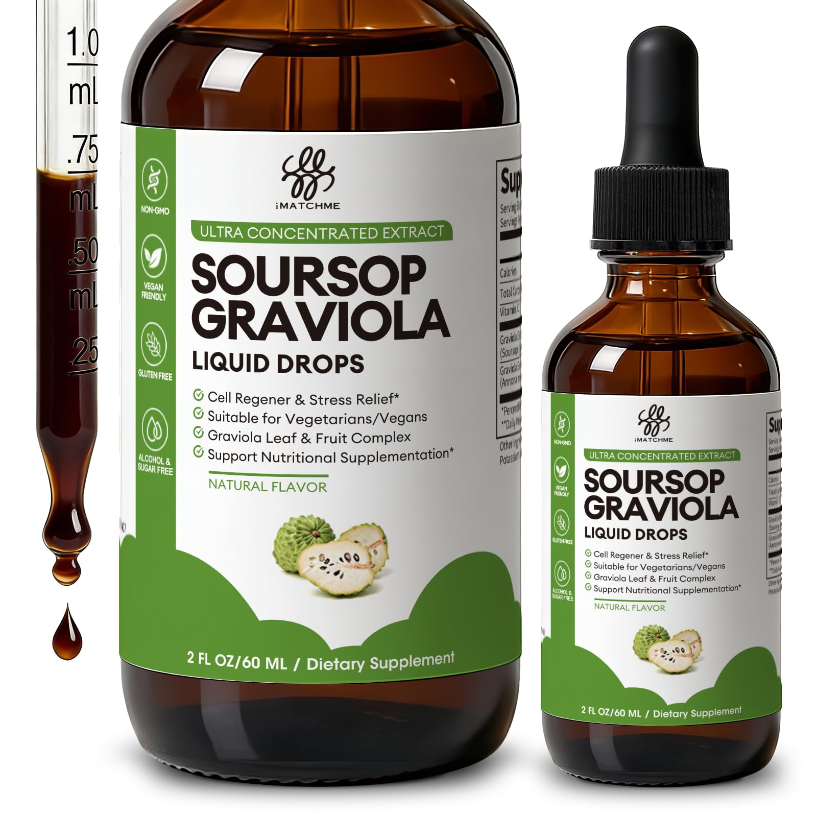 iMATCHME Soursop Graviola Liquid Drops 30ml front view