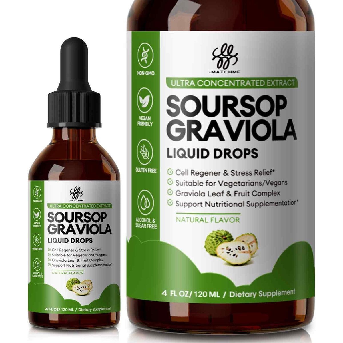 iMATCHME Soursop Graviola Liquid Drops 60ml front view