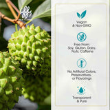 iMATCHME Soursop Liquid 300mg with fresh soursop fruit