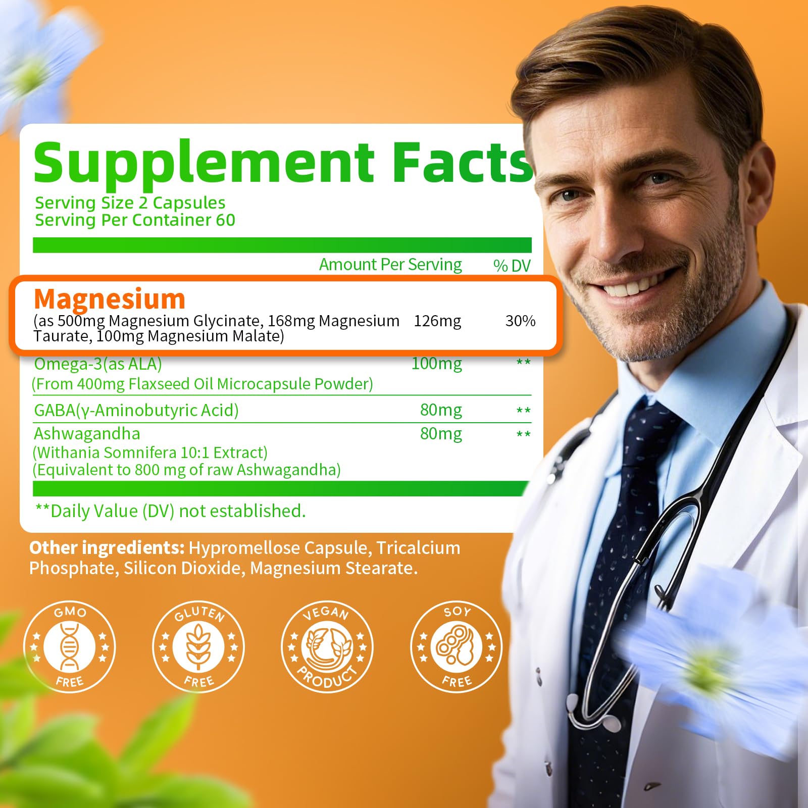 iMATCHME Triple Magnesium Complex capsules on a clean table