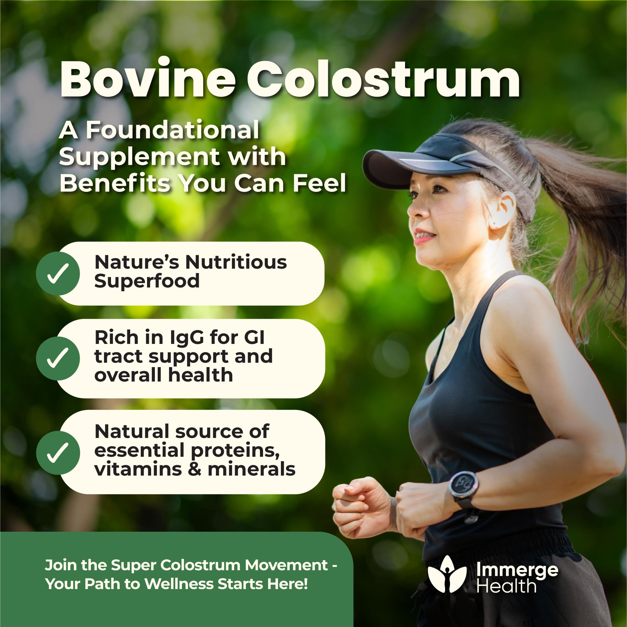 ImmergeHealth Bovine Colostrum Capsules packaging