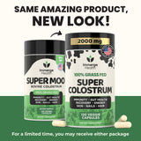 ImmergeHealth Bovine Colostrum Capsules with a measuring spoon