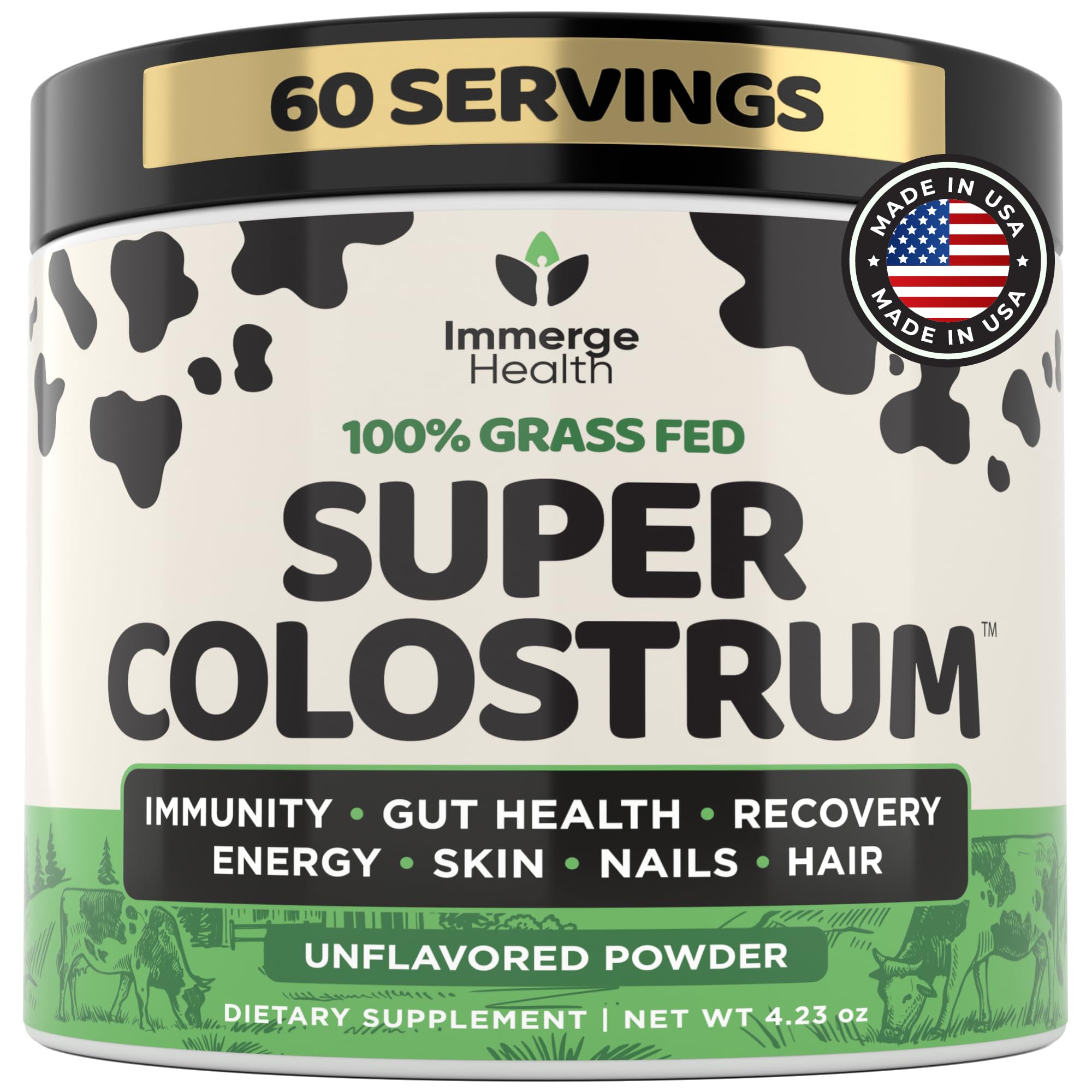 ImmergeHealth.com Colostrum Powder front view packaging