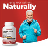 Immortal Herbs Cayenne Pepper Capsules on a wooden table