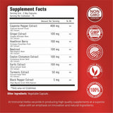 Immortal Herbs Cayenne Pepper Capsules side view showing label