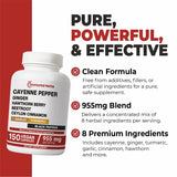 Immortal Herbs Cayenne Pepper Capsules with a measuring spoon