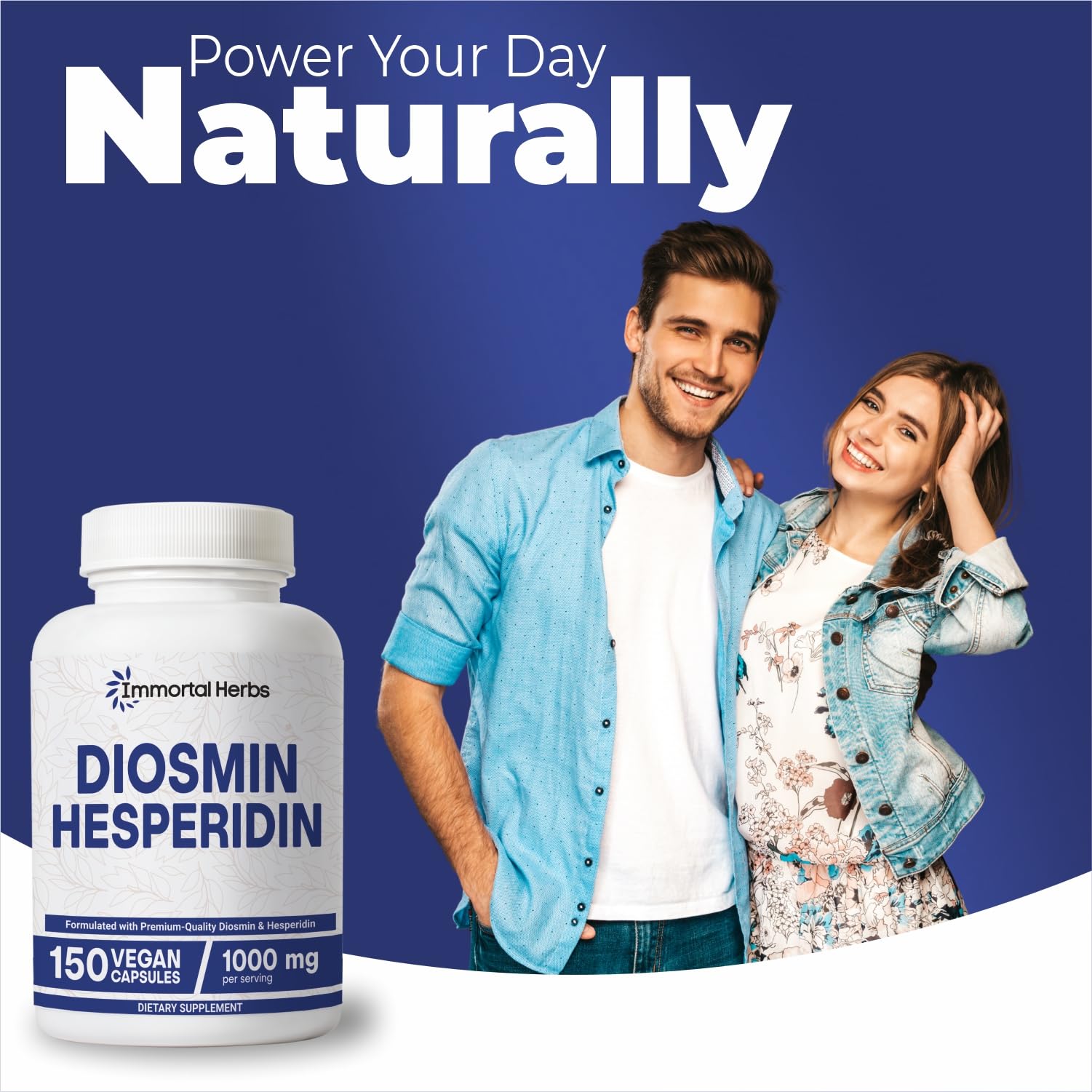 Immortal Herbs Diosmin Hesperidin Complex 1000mg Capsules packaging details