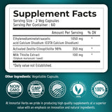 Immortal Herbs EDTA Capsules 1500mg side view showing capsule count