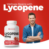 Immortal Herbs Lycopene Supplement capsules on a wooden table