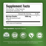 Immortal Herbs Moringa Capsules bottle side view