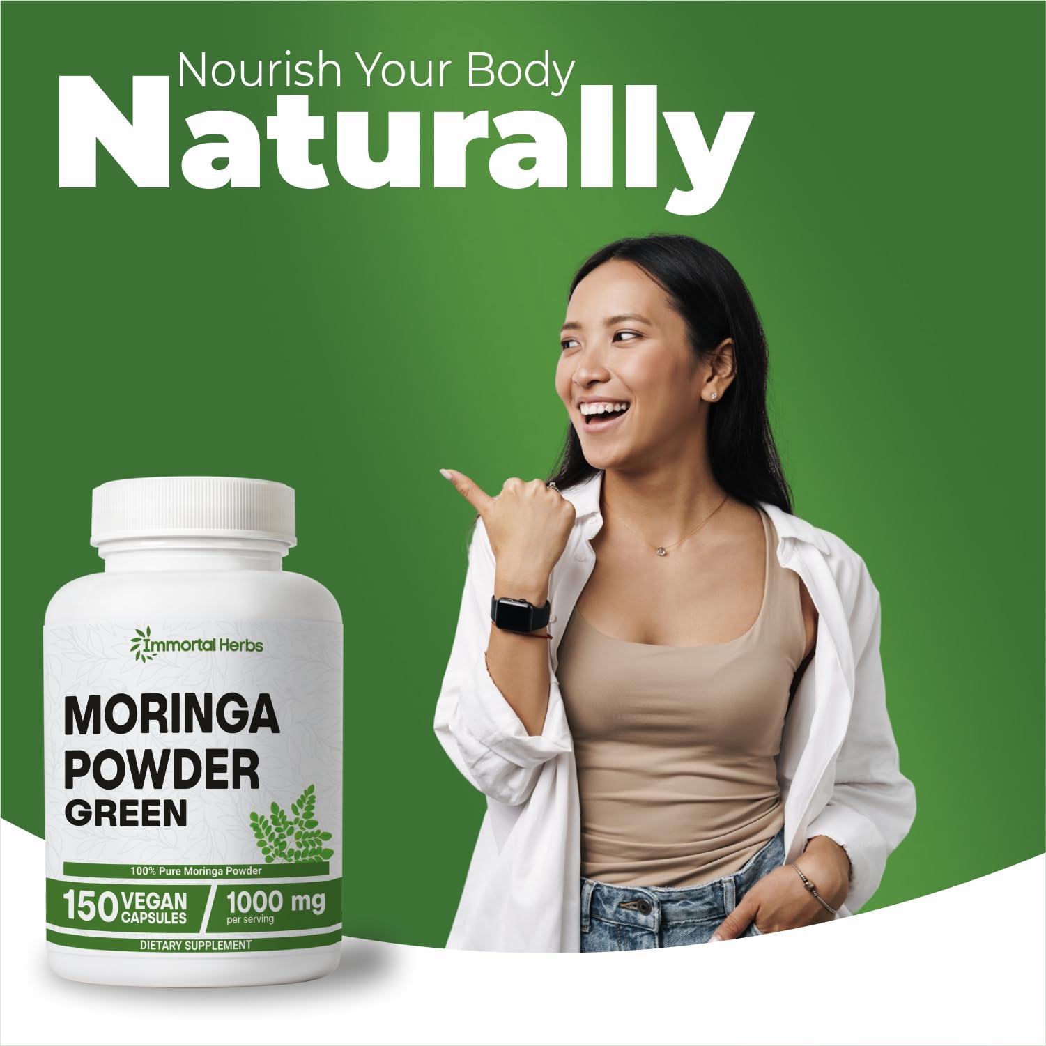 Immortal Herbs Moringa Capsules packaging details