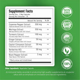 Immortal Herbs Moringa Cayenne Pepper Capsules side view