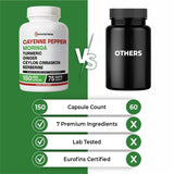 Immortal Herbs Moringa Cayenne Pepper Capsules with measuring spoon