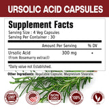 Immortal Herbs Ursolic Acid 300mg Capsules bottle with label