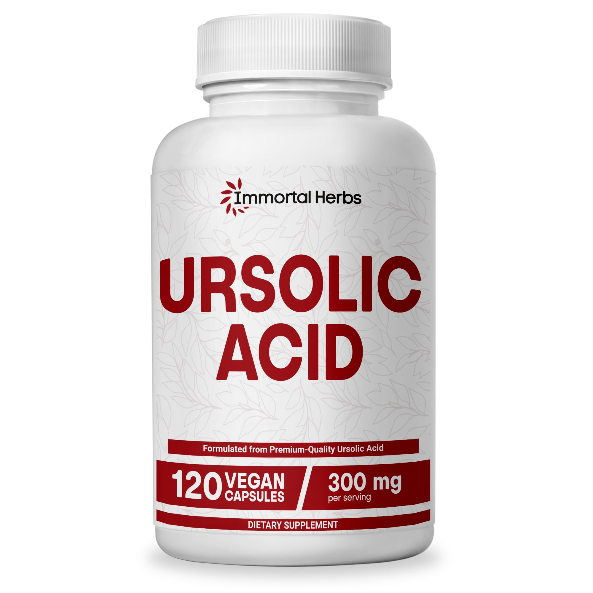 Immortal Herbs Ursolic Acid 300mg Capsules front view