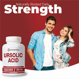 Immortal Herbs Ursolic Acid 300mg Capsules with rosemary leaves