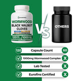 Immortal Herbs Wormwood Black Walnut Clove Cleanse ingredients list