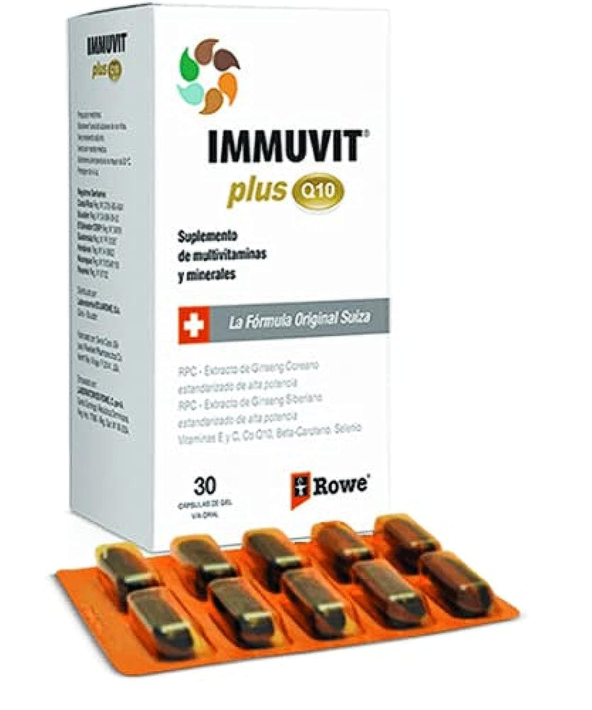 IMMUVIT-PLUS-Q10- Multivitamin Gel Capsules front view