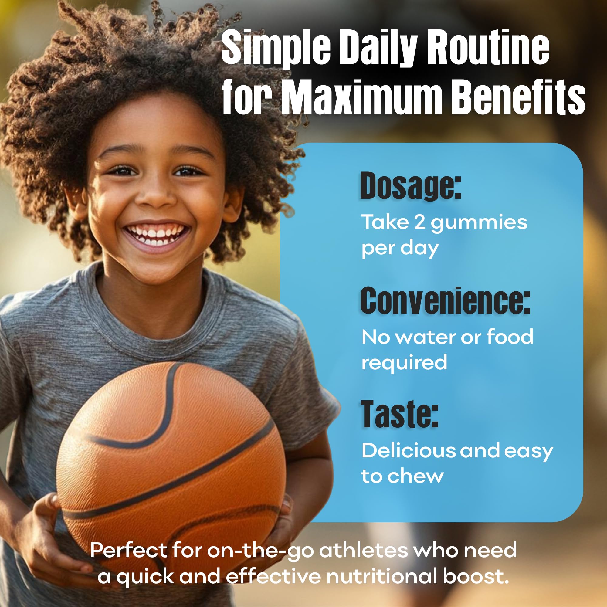IMPACT Kids & Teens Multivitamin Gummies natural blueberry flavour