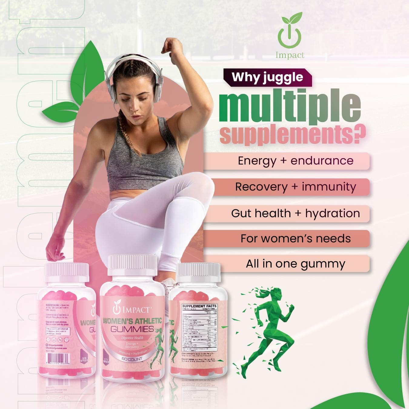IMPACT Multivitamin Gummies for Women nutritional information