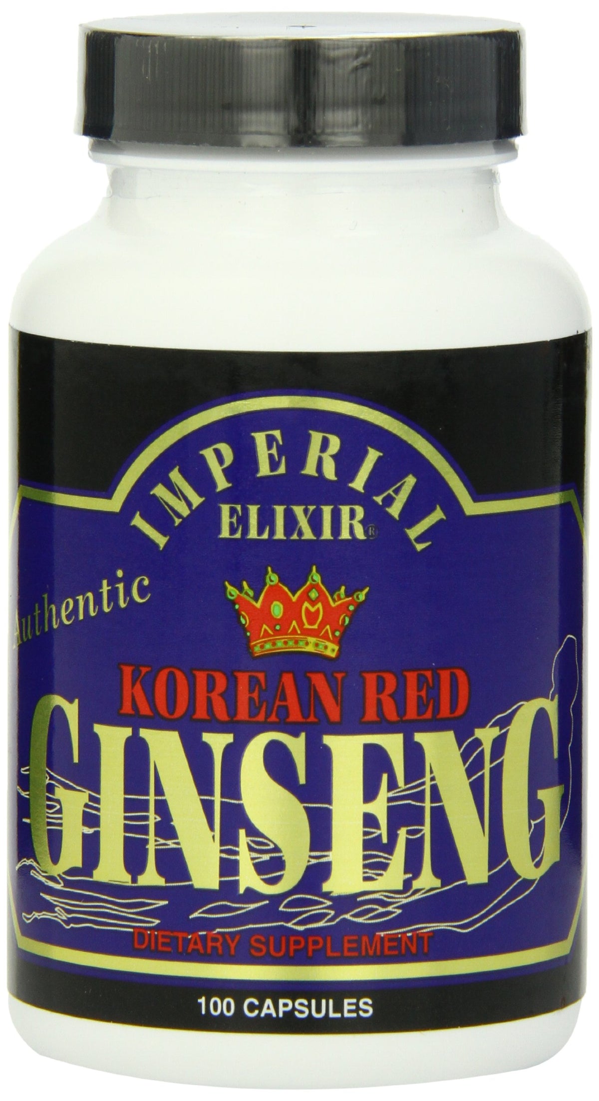 Imperial Elixir Korean Red Ginseng supplement front view packaging