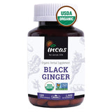 Incas by Asiya Life Black Ginger Capsules 500mg front view