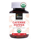 Incas by Asiya Life Organic Red Cayenne Pepper Capsules front view