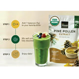 Incas Organic Pine Pollen Powder 168g on a kitchen counter
