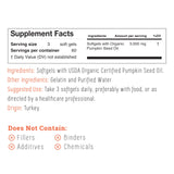 Incas Pumpkin Seed Oil Softgels bottle with 300 count