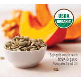 Incas Pumpkin Seed Oil Softgels side view showing softgels