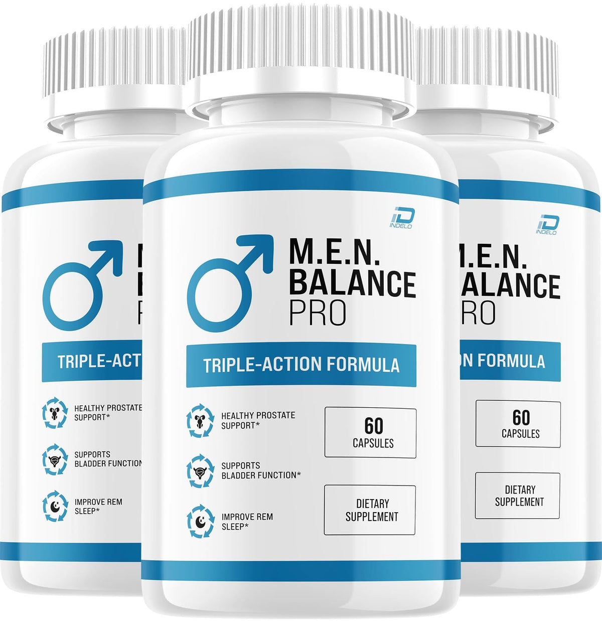 Indelo M.E.N Balance Pro Health Support 60 Capsules front view
