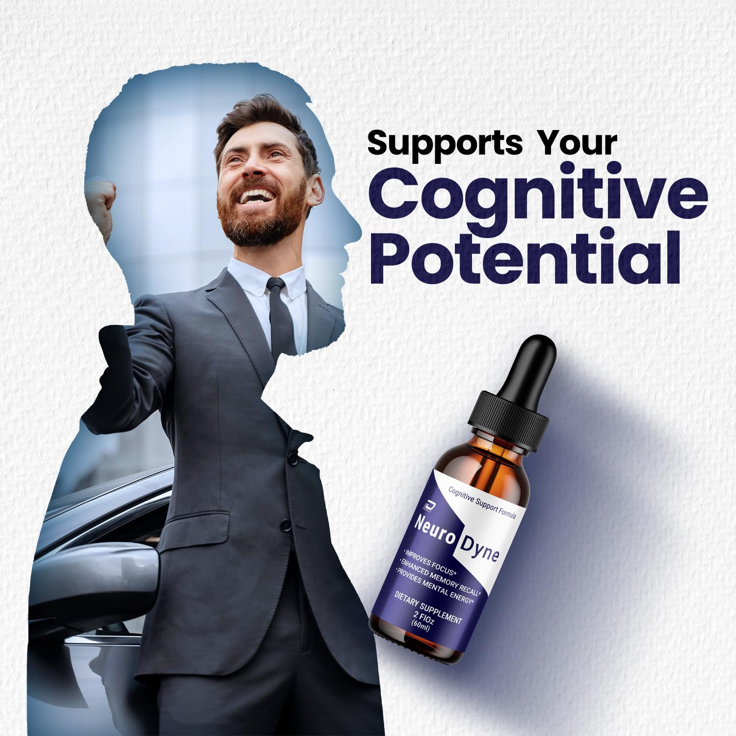Indelo Neurodyne Liquid Drops back view with ingredients
