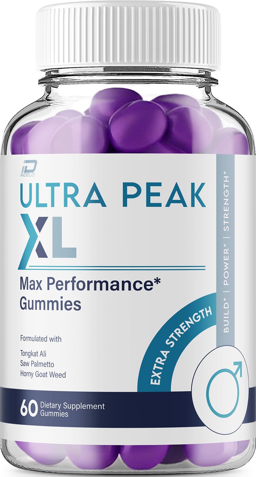 Indelo Ultra Peak XL Gummies bottle front view