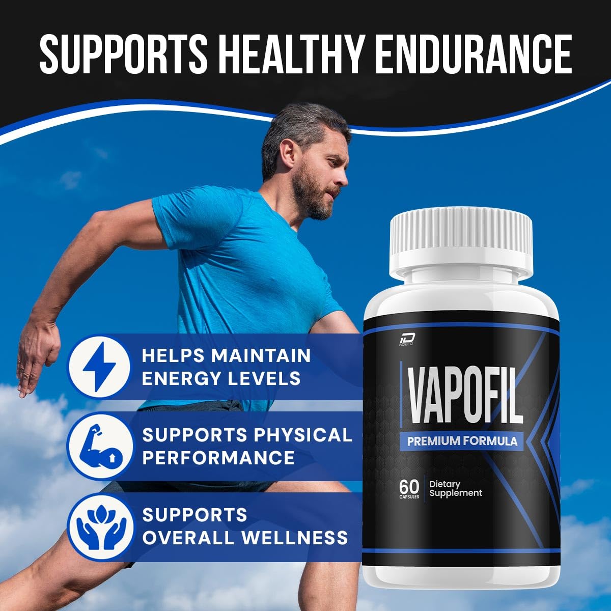Indelo Vapofil bottle with natural ingredients label