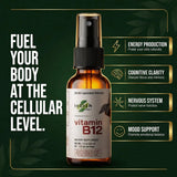 Inerth Naturals B12 Sublingual Spray with ingredients list on packaging
